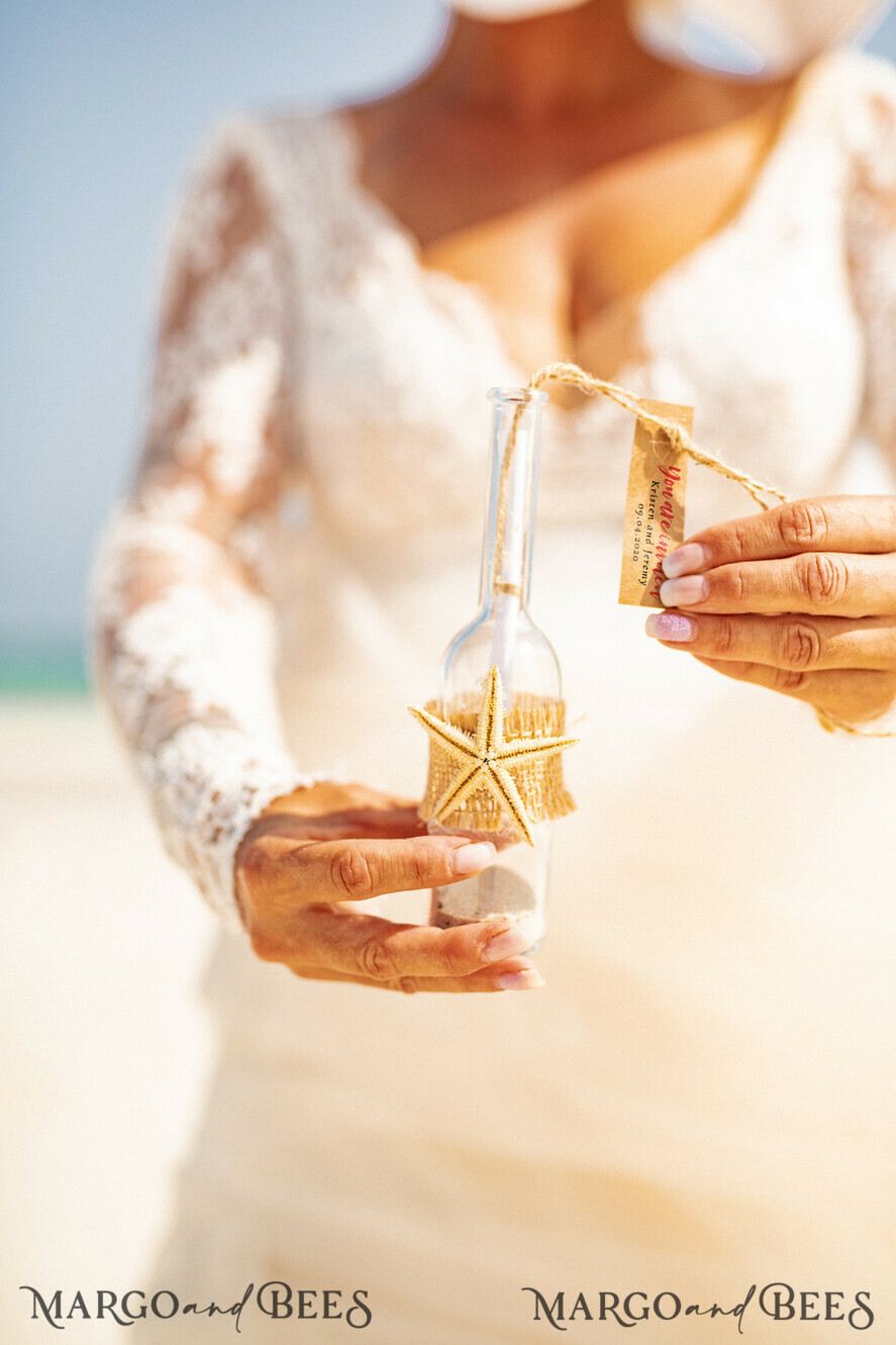 BEACH Destination Beach Wedding stationery drink label