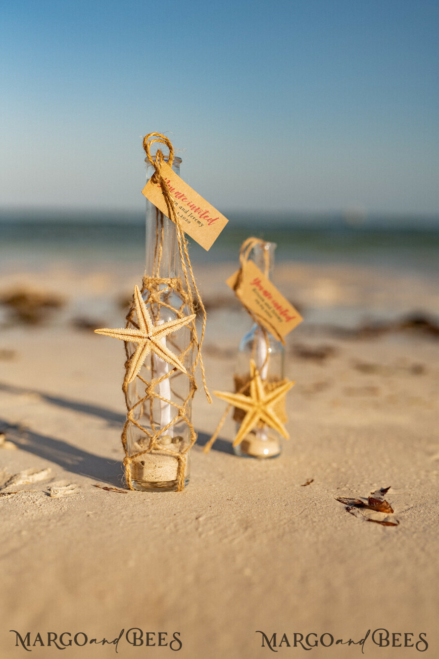 BEACH Destination Beach Wedding stationery drink label