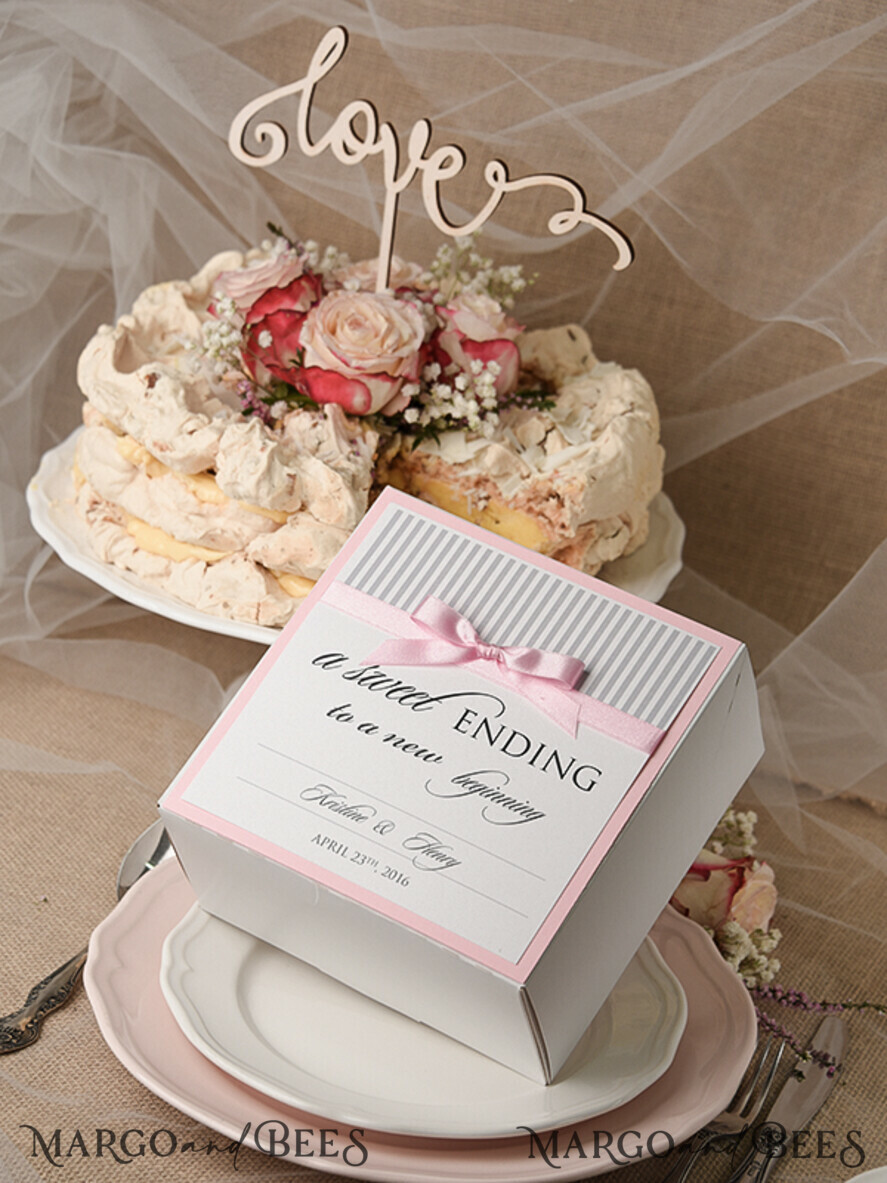 RUSTIC wedding cake box