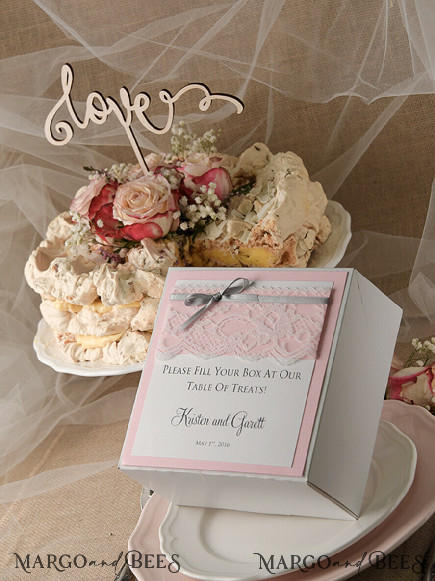 RUSTIC wedding cake boxes