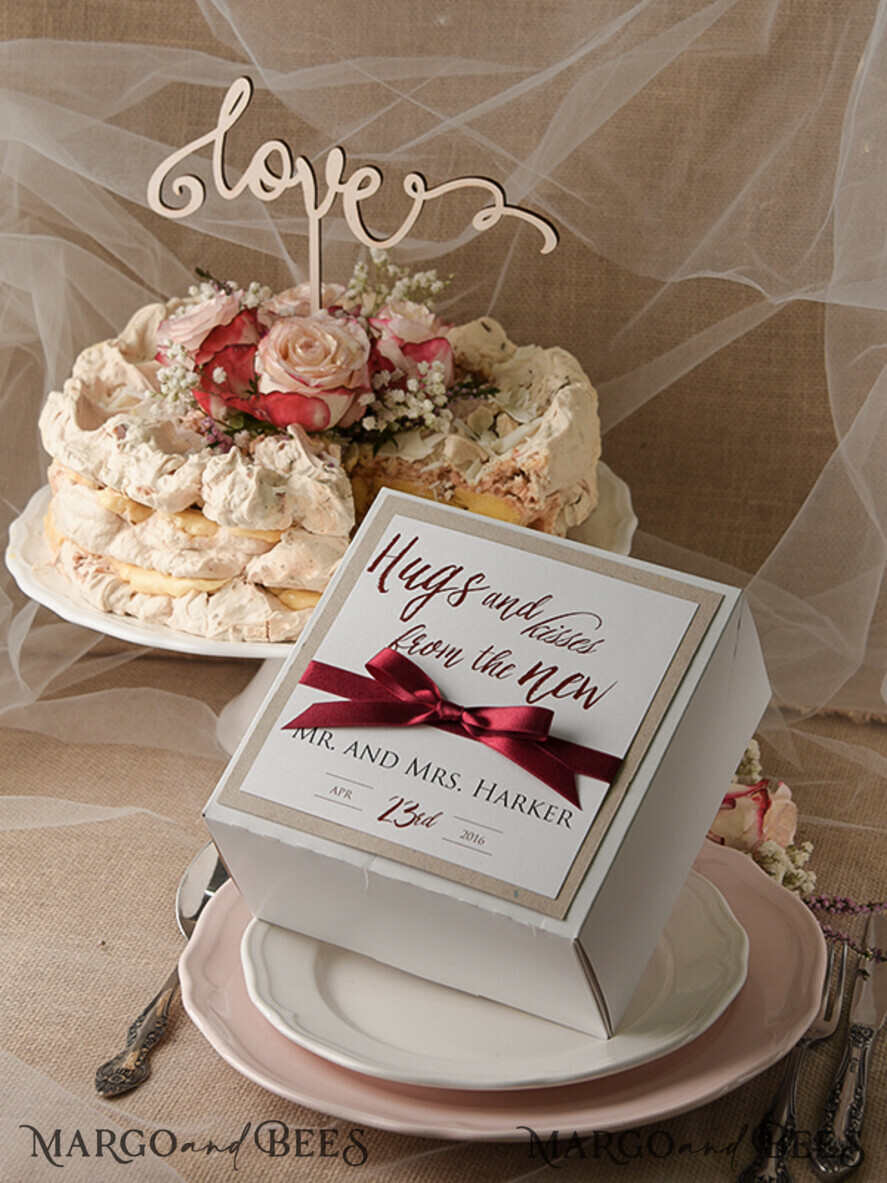 RUSTIC wedding cake boxes