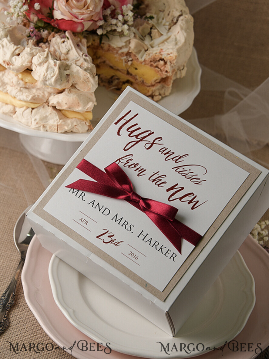 RUSTIC wedding cake boxes
