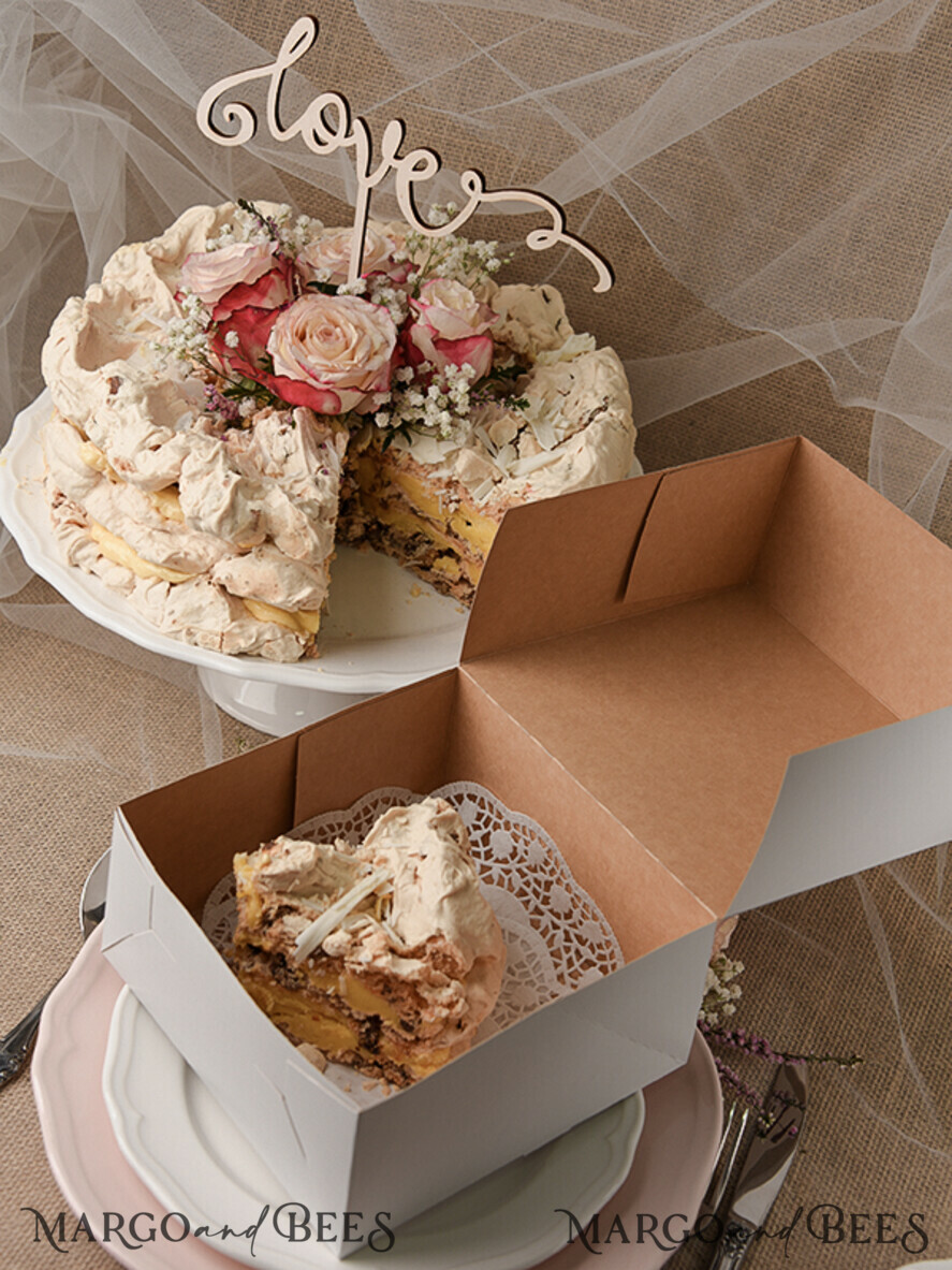 RUSTIC wedding cake box