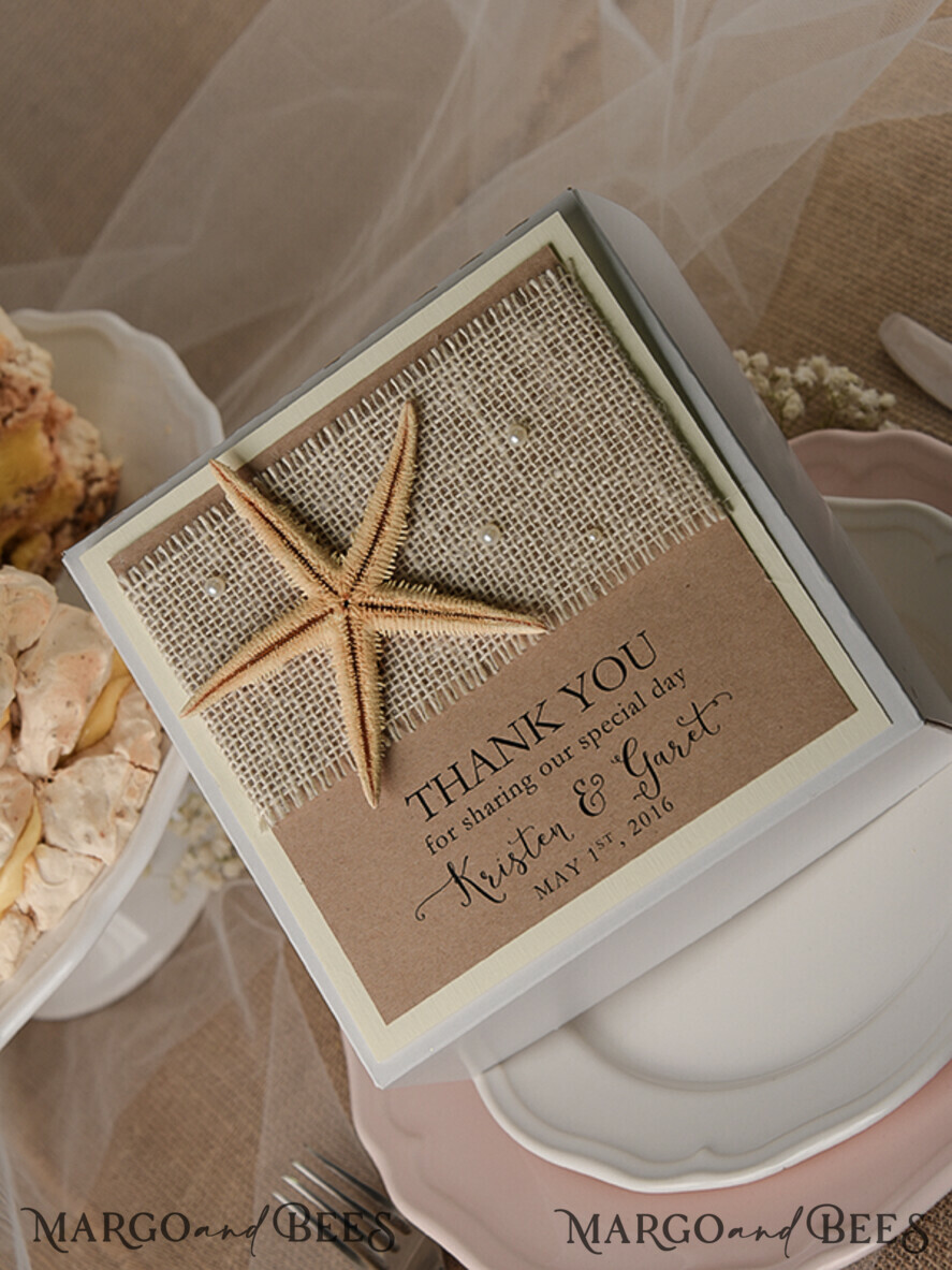 beach wedding cake box