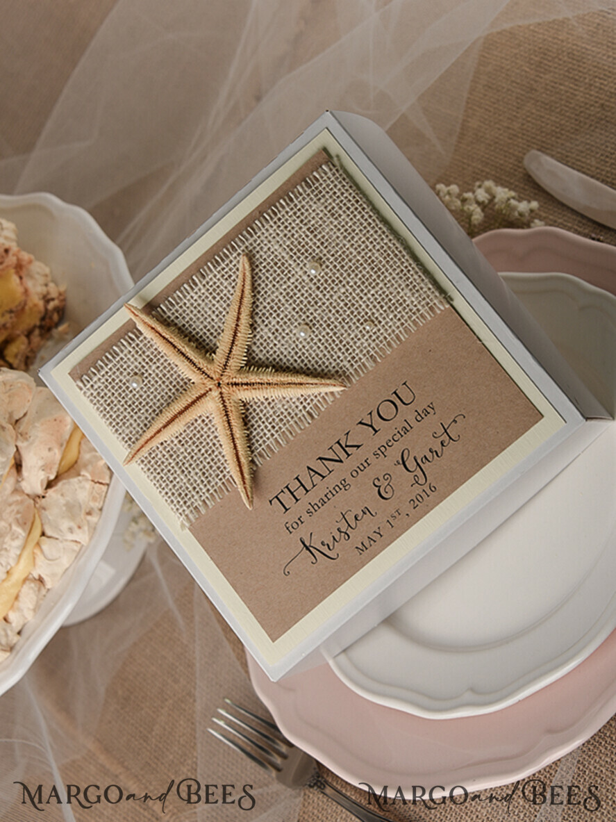 beach wedding cake box