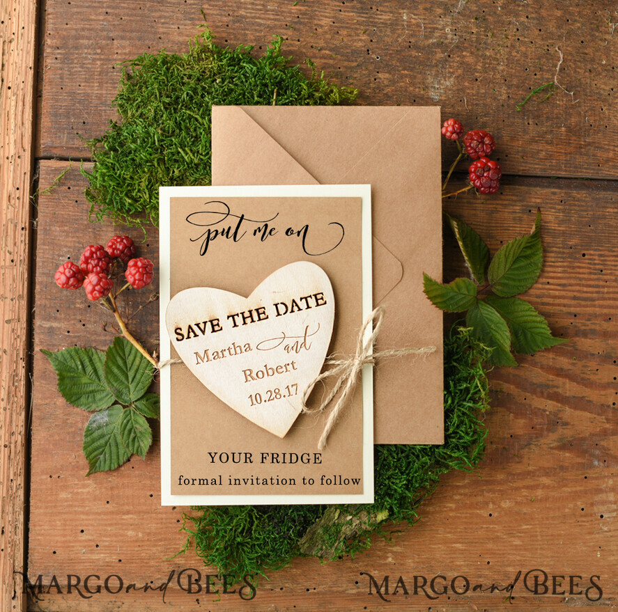 SAVE THE DATES rustic boho magnets Save the date custom wording, magnets cards