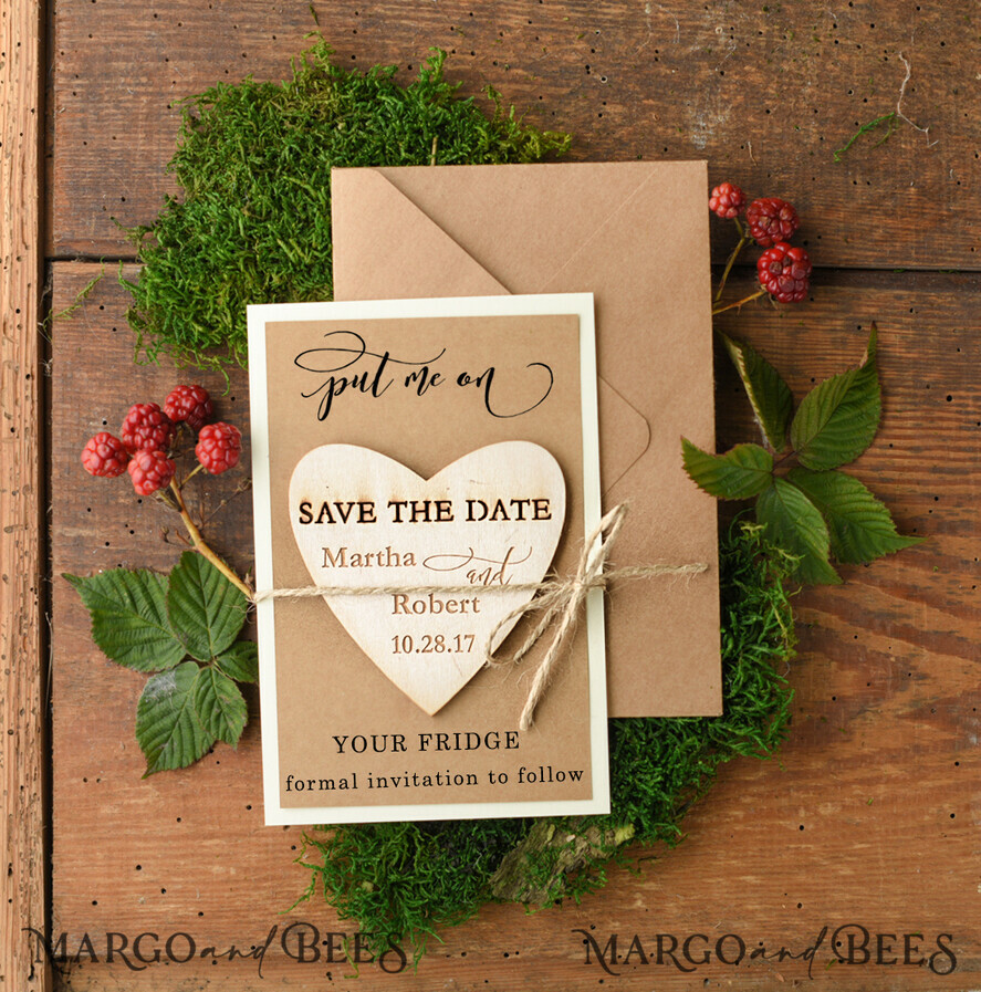 SAVE THE DATES rustic boho magnets Save the date custom wording, magnets cards