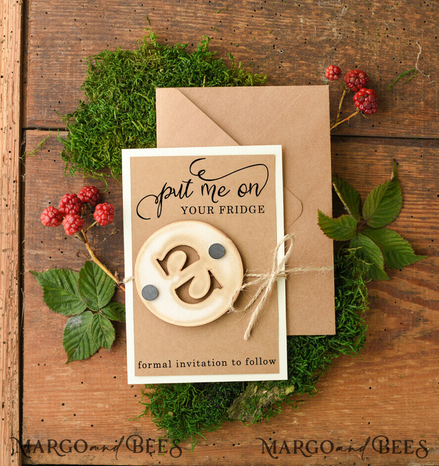 SAVE THE DATES rustic boho magnets Unique Save the Date, magnets uk