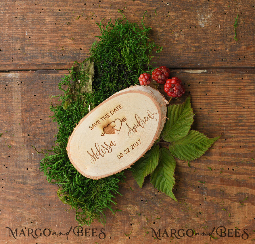 SAVE THE DATES rustic boho magnets Beautiful Save the Date card, Personalised Fridge Magnets