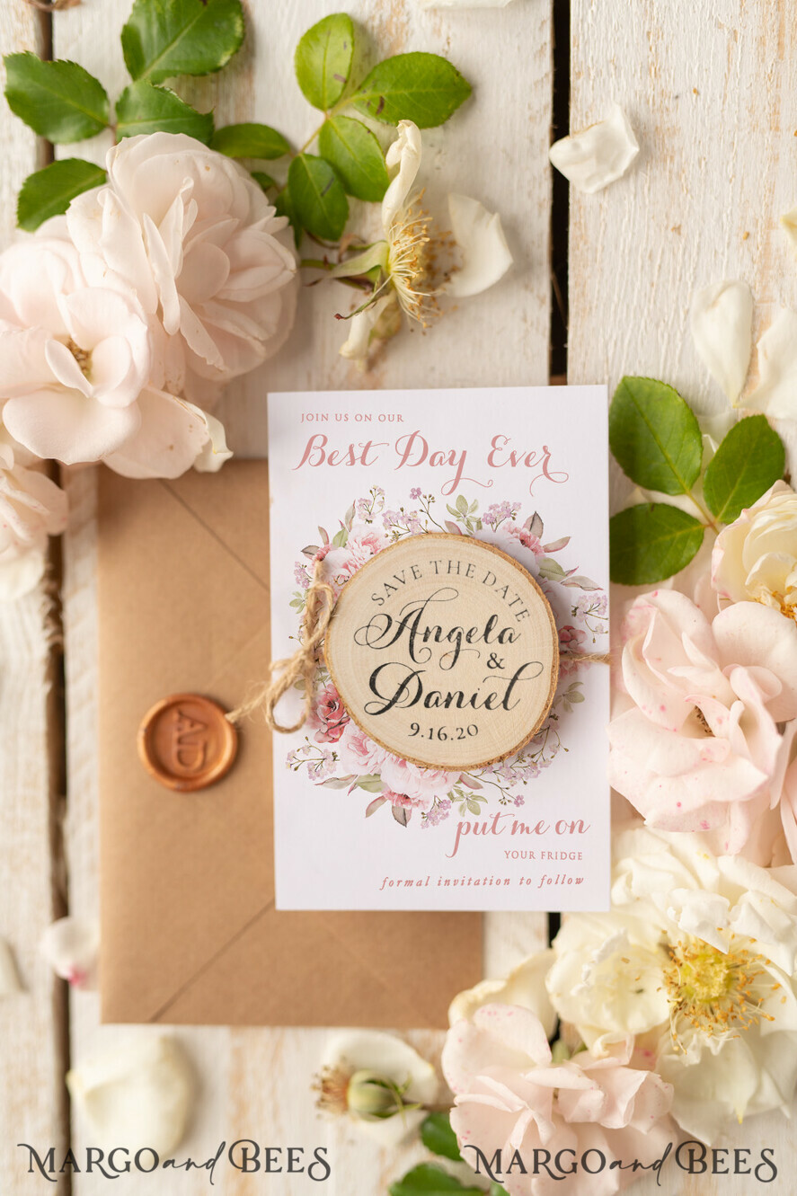 SAVE THE DATES rustic boho magnets Personalised Wedding Save The Date Card and wood slice Magnet, Boho Save Our Date Magnets, save our dates Cards Rustic Wooden Magnets