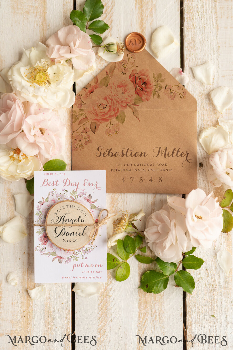 SAVE THE DATES rustic boho magnets Personalised Wedding Save The Date Card and wood slice Magnet, Boho Save Our Date Magnets, save our dates Cards Rustic Wooden Magnets
