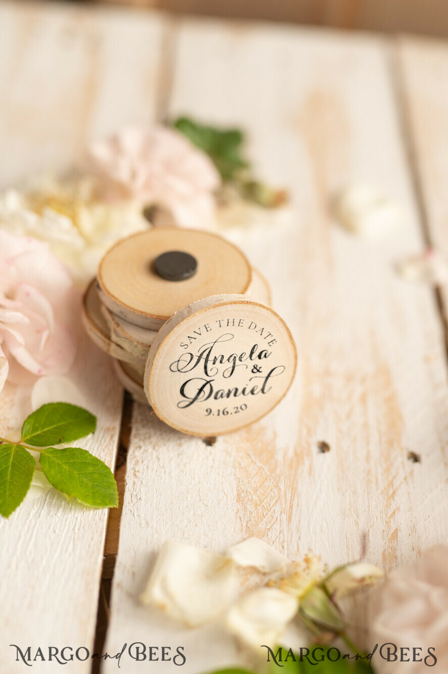 SAVE THE DATES rustic boho magnets Save the Date magnets, Heart magnet