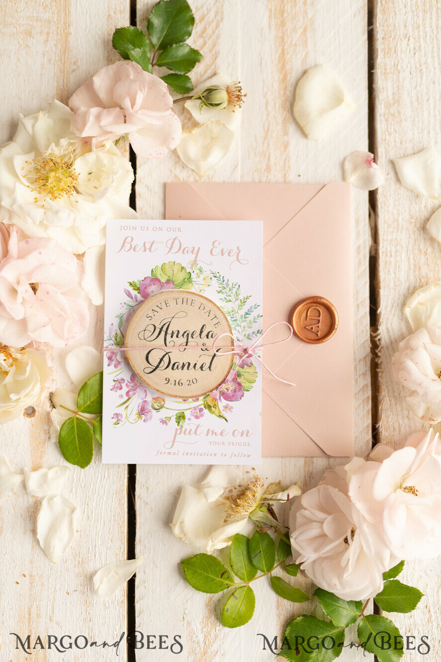 SAVE THE DATES rustic boho magnets Save the Date magnets, Heart magnet