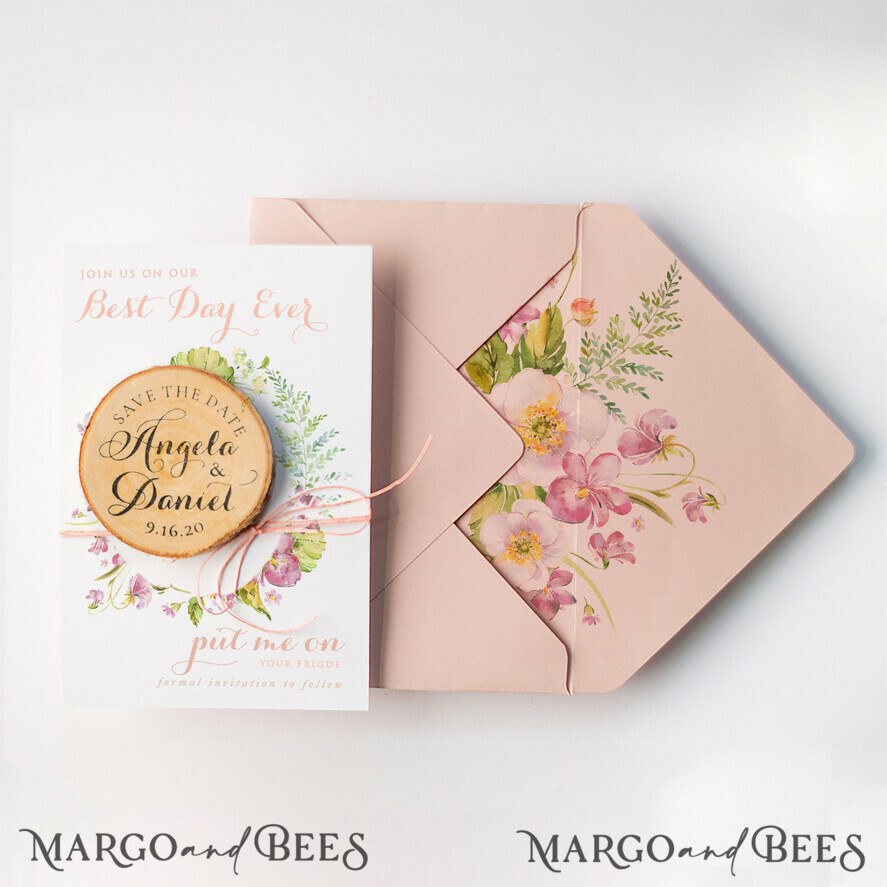 SAVE THE DATES rustic boho magnets Save the Date magnets, Heart magnet