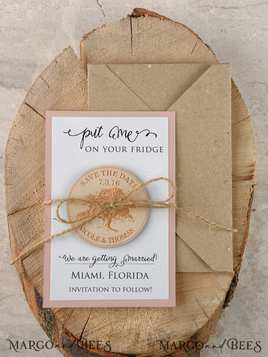 SAVE THE DATES rustic boho magnets Wedding Save the Date card, magnets cards