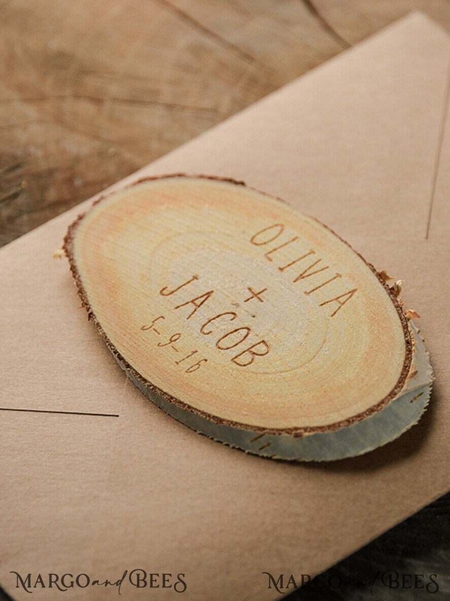 DATEN MERKEN rustikale Boho-Magnete Personalisierte Hochzeits-Save-the-Dates Maßgeschneiderter Hochzeits-Save-the-Date-Magnet, Holz-Save-the-Date, Birkenstamm-Save-the-Date