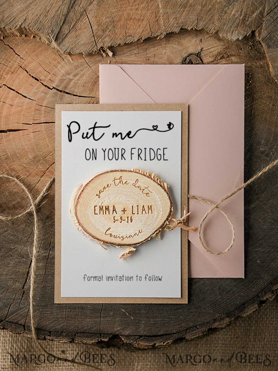 SAVE THE DATES rustic boho magnets Wedding Save the Date card, fridge magnets