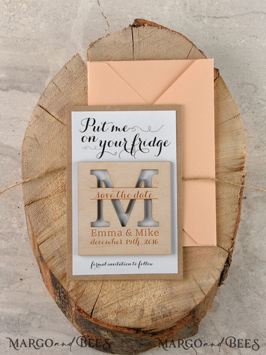 SAVE THE DATES rustic boho magnets Personalised Wedding Save the dates, Personalised
