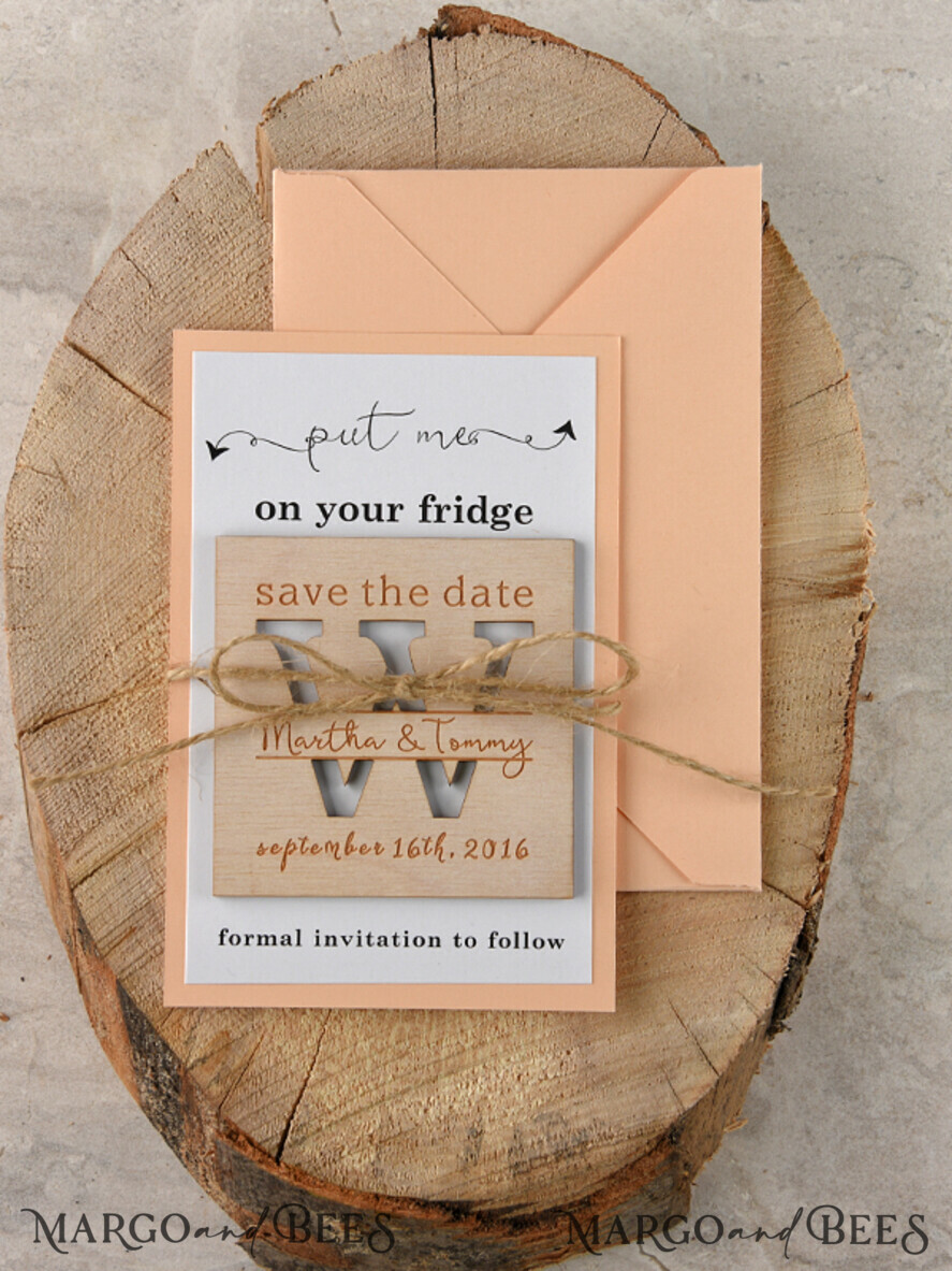 SAVE THE DATES rustic boho magnets Wedding Save the Date card, Personalised Fridge Magnets