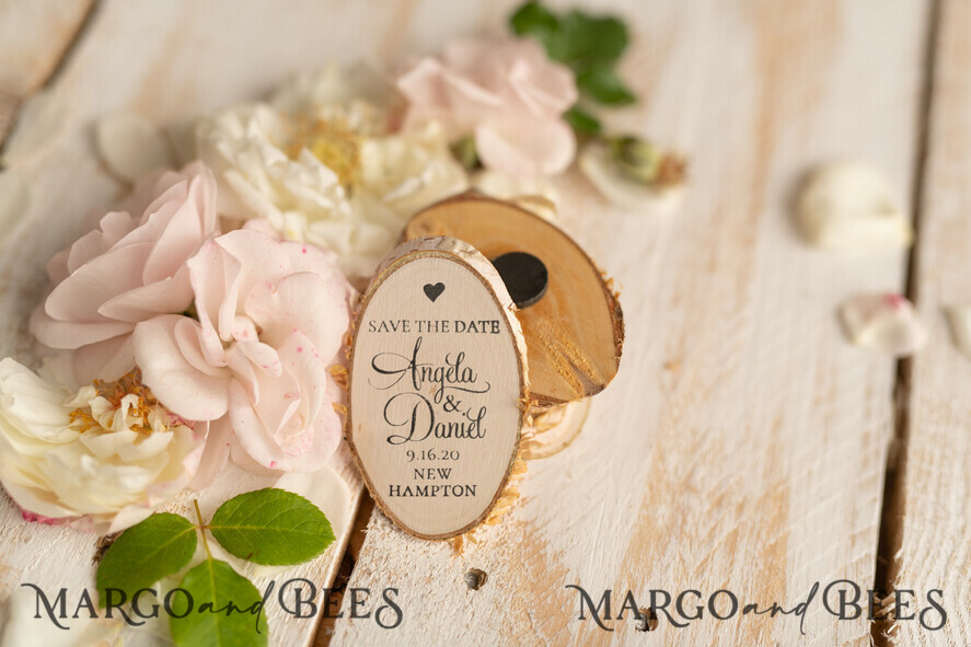 SAVE THE DATES rustic boho magnets Beautiful Save the Date card Personalised Wedding Save The Date Card and wood slice Magnet, Boho Save Our Date Magnets, save our dates Cards Rustic Wooden Magnets