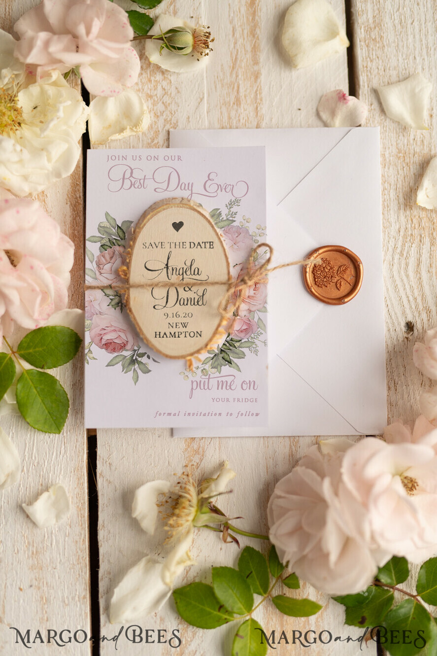 SAVE THE DATES rustic boho magnets Beautiful Save the Date card Personalised Wedding Save The Date Card and wood slice Magnet, Boho Save Our Date Magnets, save our dates Cards Rustic Wooden Magnets