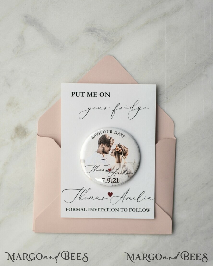 SAVE THE DATES rustic boho magnets Wedding Save the Date card, Personalised Rustic magnets