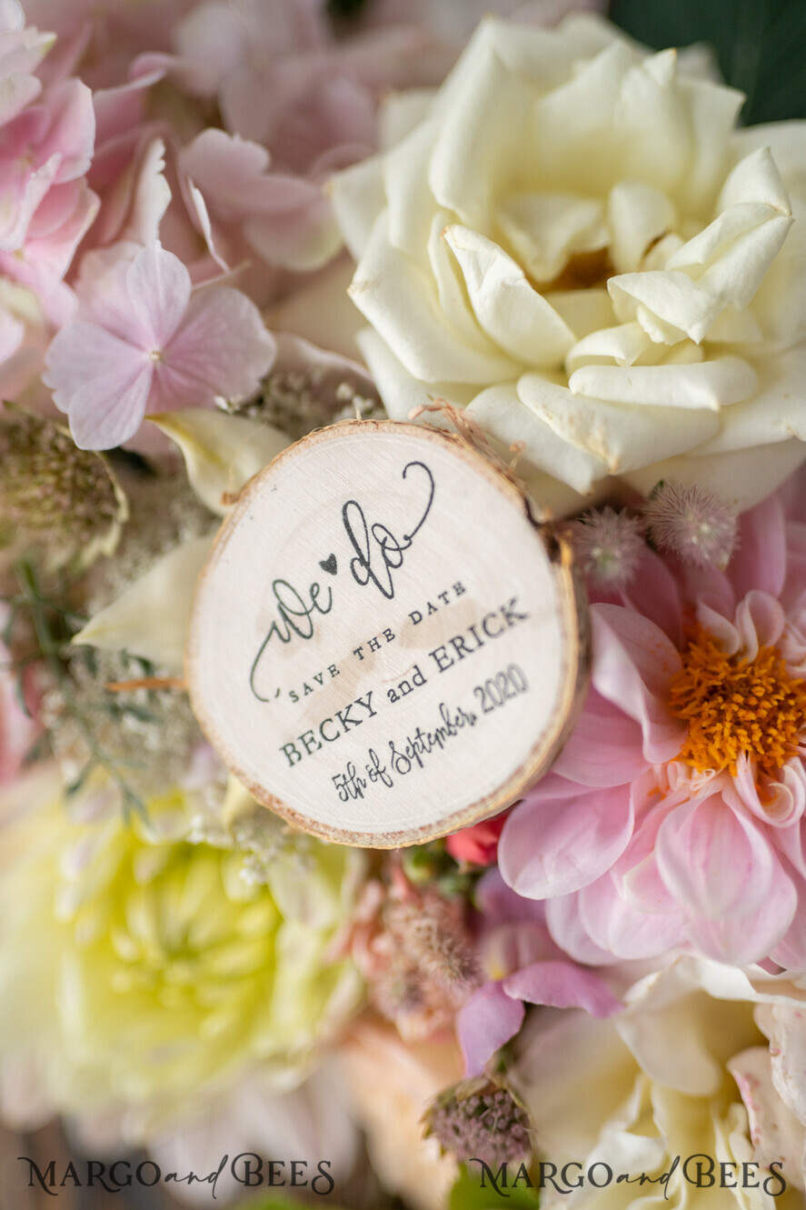 SAVE THE DATES rustic boho magnets Save the date personalized, Personalised Fridge Magnets