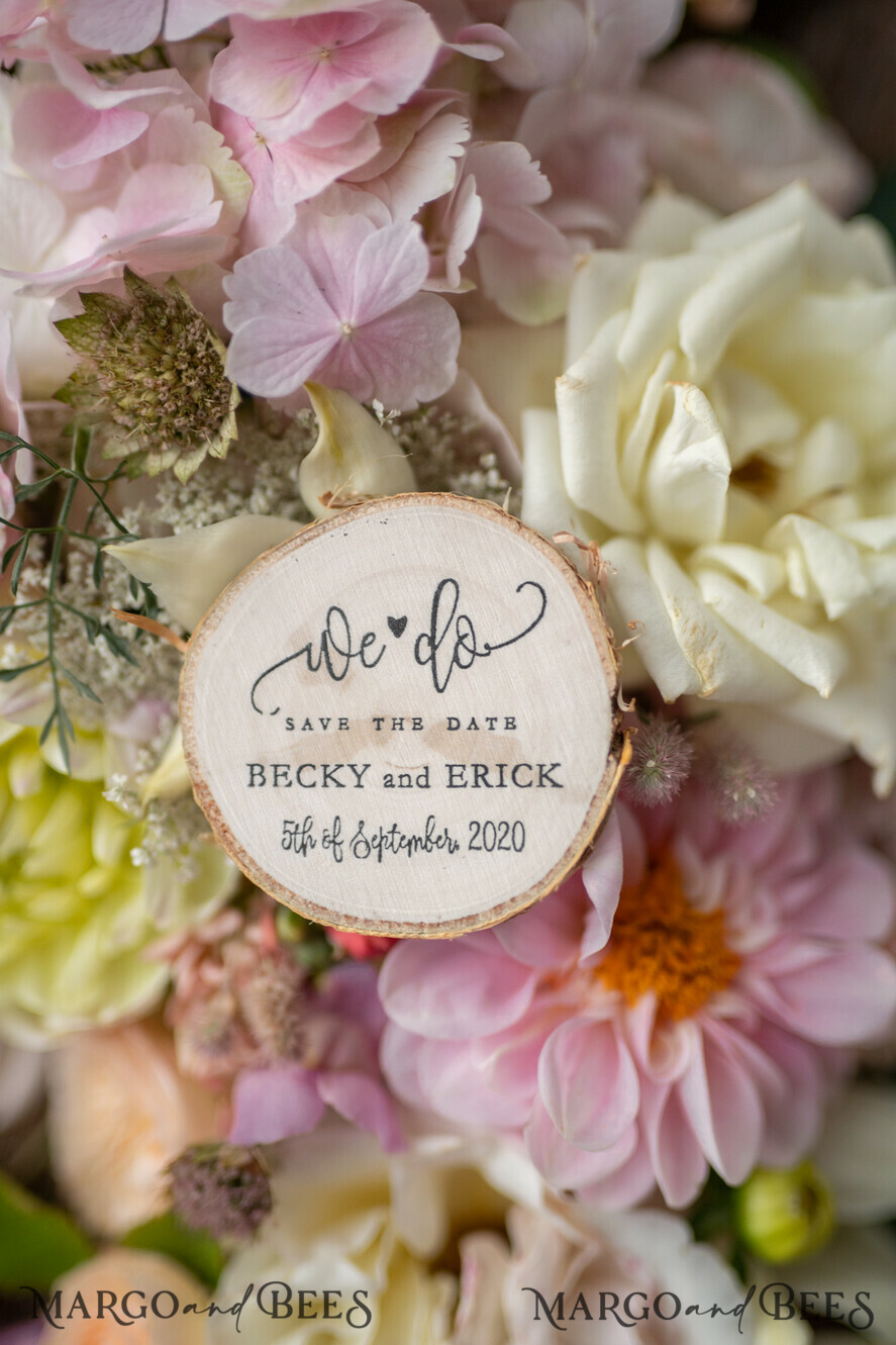 SAVE THE DATES rustic boho magnets Save the date personalized, Personalised Fridge Magnets