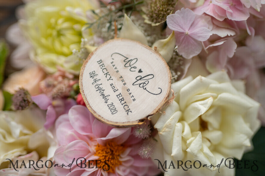 SAVE THE DATES rustic boho magnets Save the date personalized, Personalised Fridge Magnets