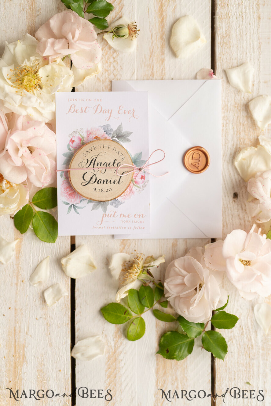 SAVE THE DATES rustic boho magnets Wedding Save the Date card Personalised Rustic magnet Personalised Wedding Save The Date Card and wood slice Magnet, Boho Save Our Date Magnets, save our dates