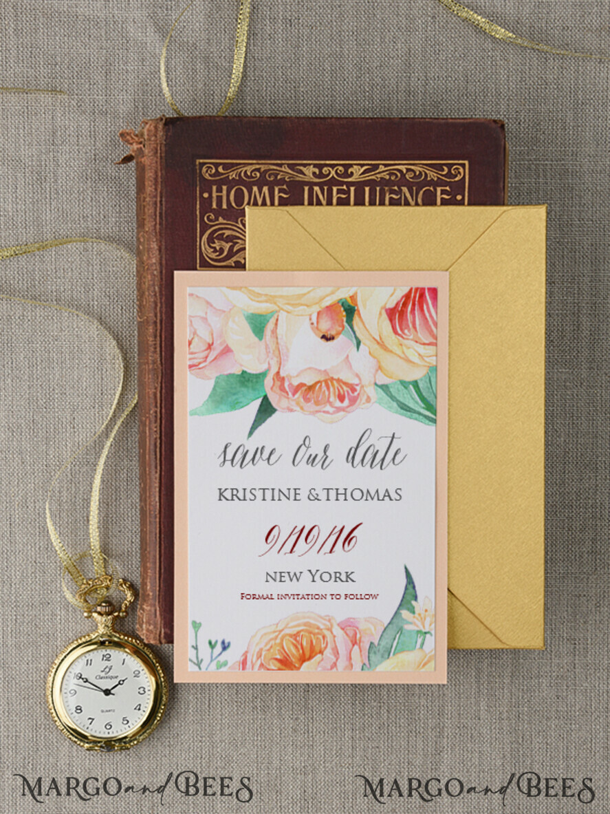 SAVE THE DATES watercolor Custom Save the Date, pastel
