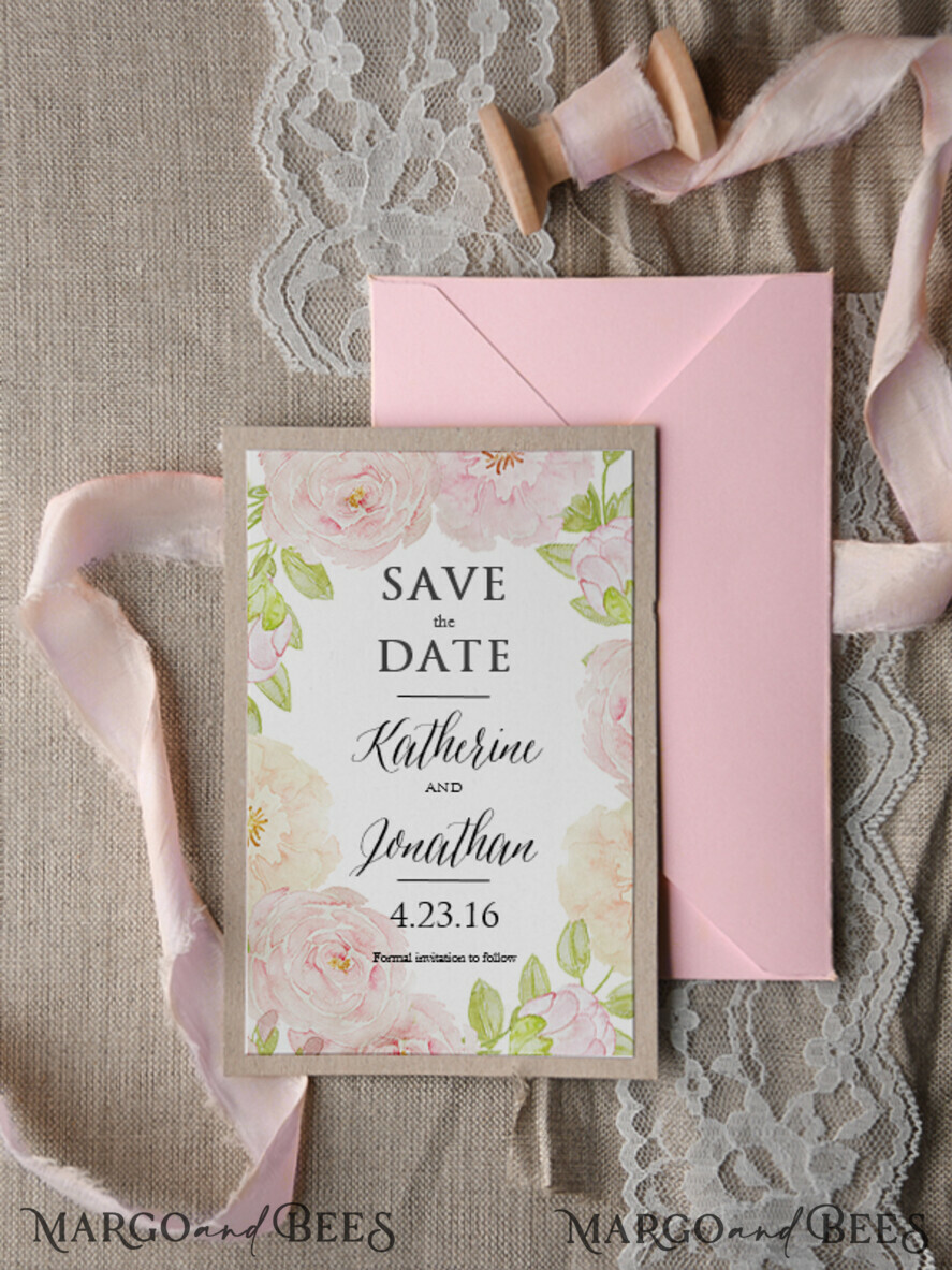 SAVE THE DATES watercolor Save the date wedding announcement, watercolor