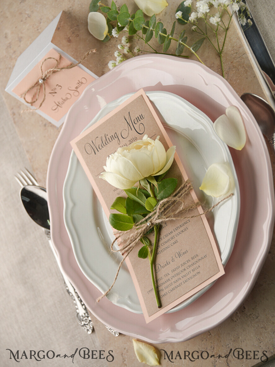 MENU & PROGRAMS rustic and lace timeline vintage