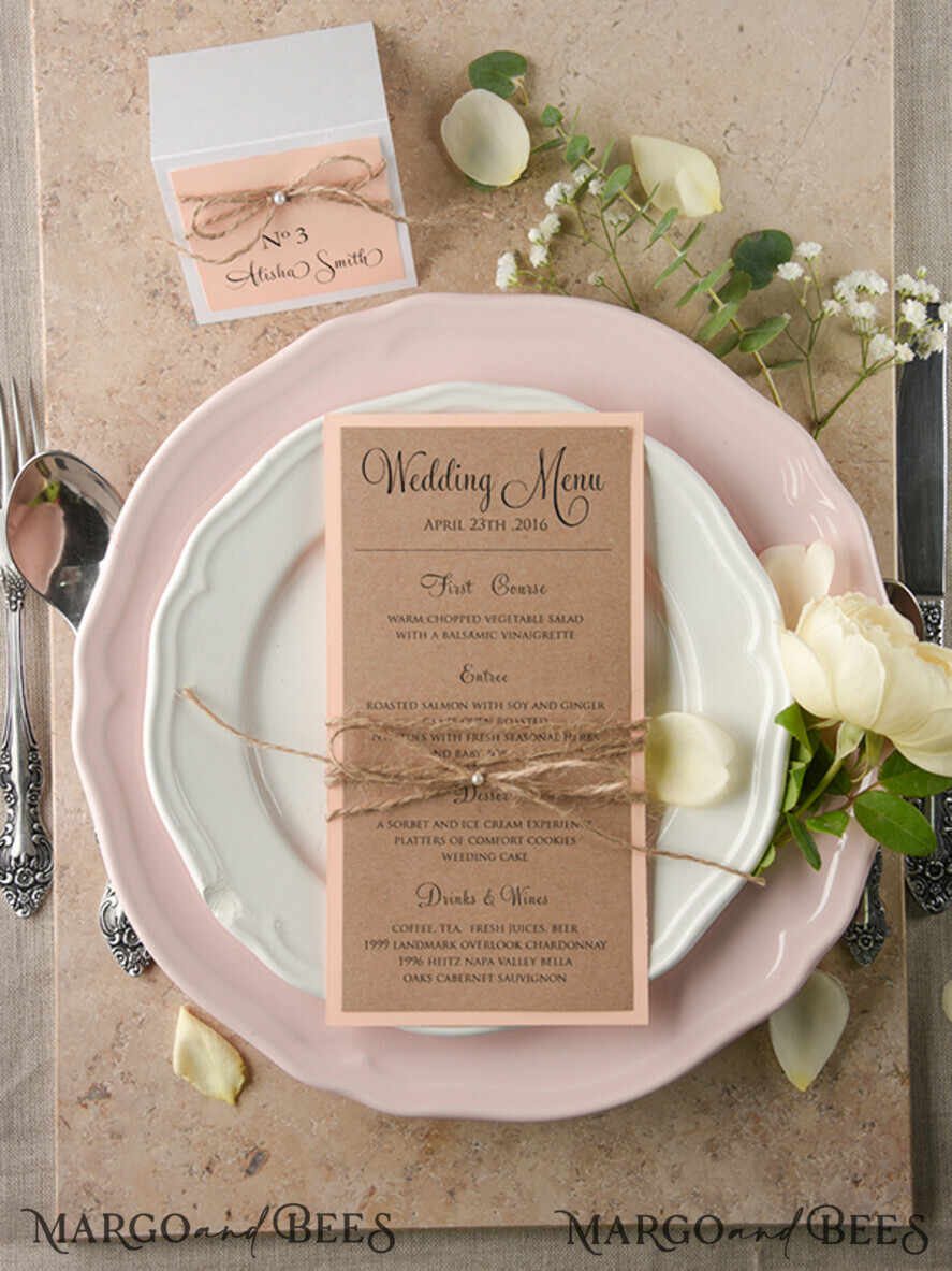MENU & PROGRAMS rustic and lace timeline vintage