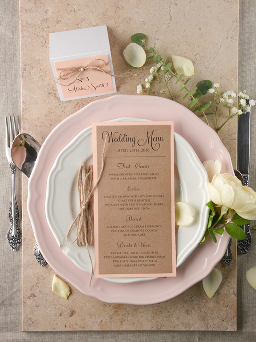 MENU & PROGRAMS rustic and lace timeline vintage