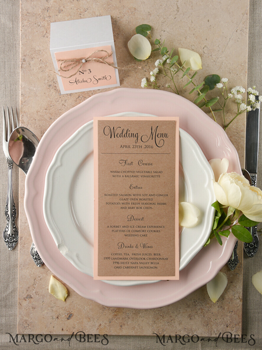 MENU & PROGRAMS rustic and lace timeline vintage