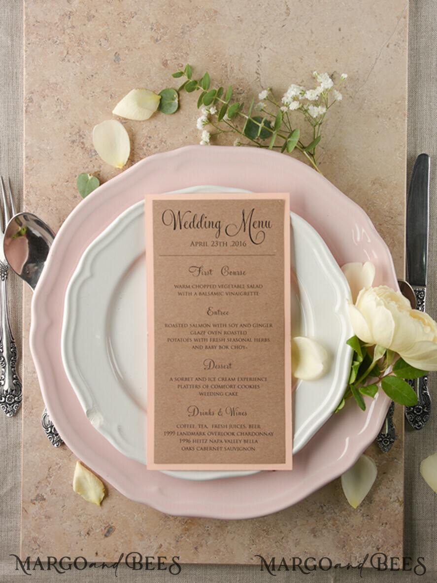 MENU & PROGRAMS rustic and lace timeline vintage