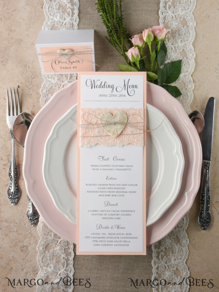 MENU & PROGRAMS rustic and lace menu rustic