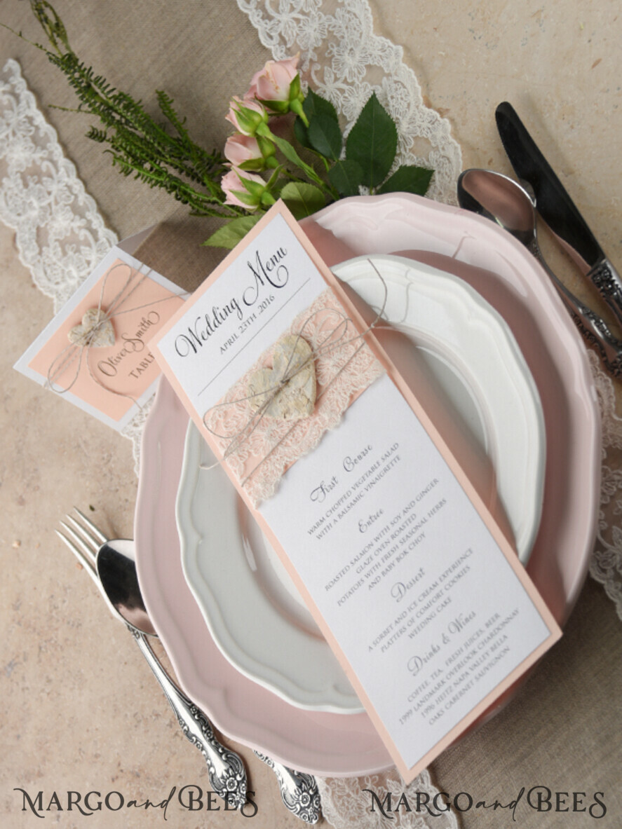 MENU & PROGRAMS rustic and lace menu rustic