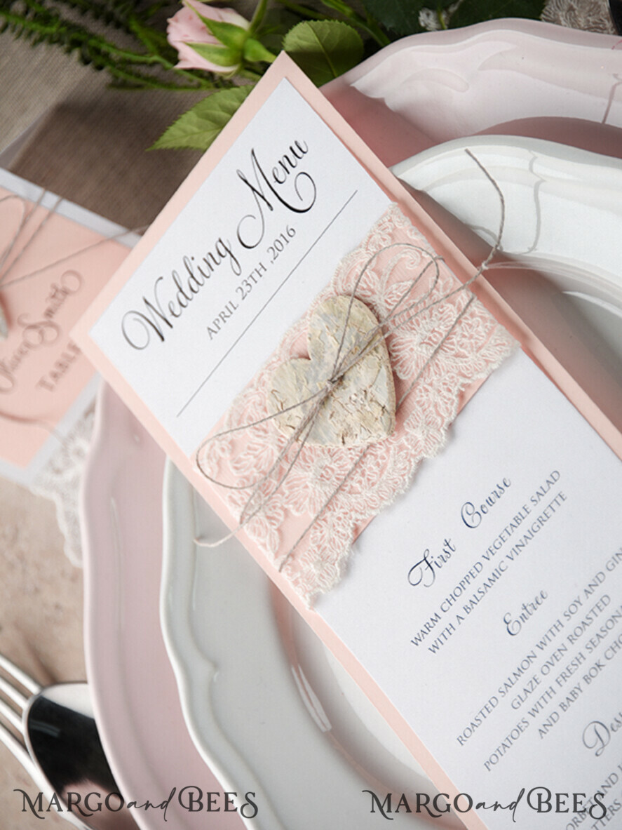 MENU & PROGRAMS rustic and lace menu rustic