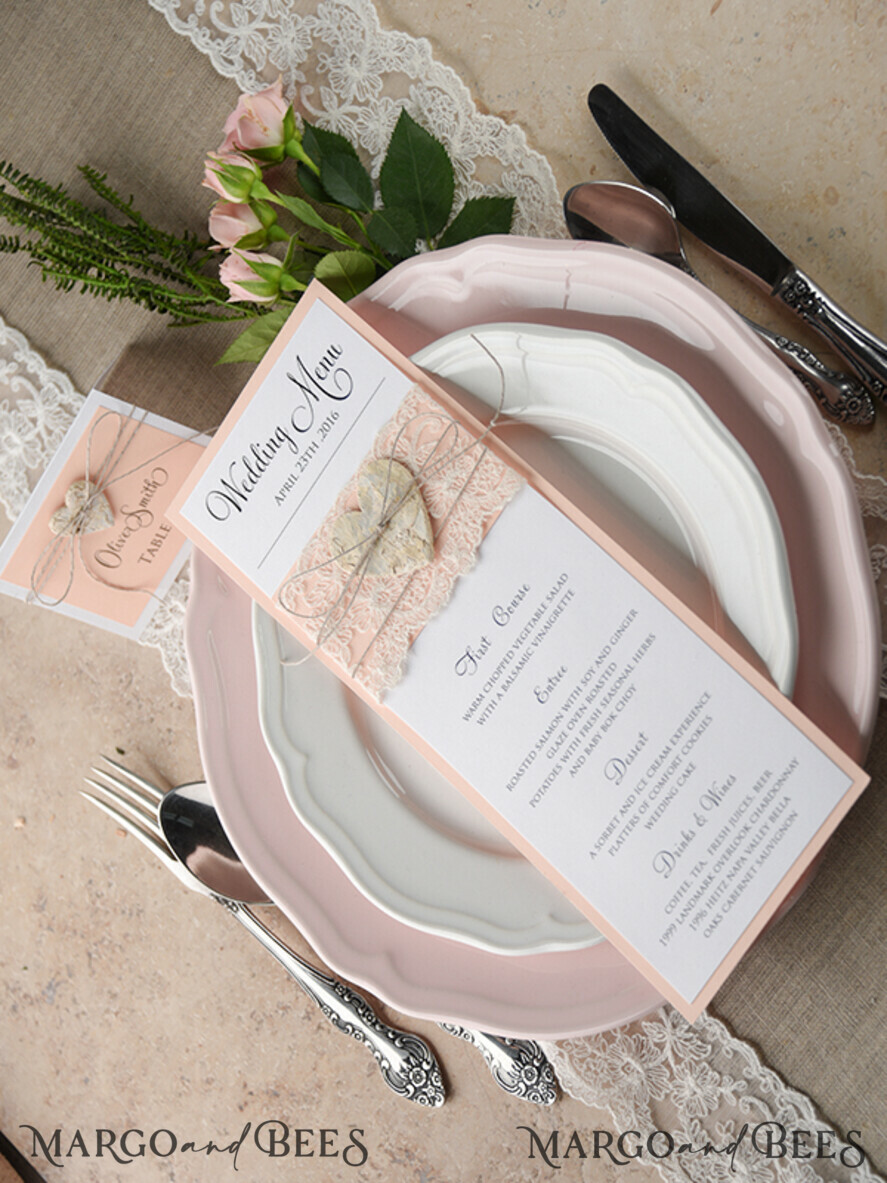 MENU & PROGRAMS rustic and lace menu rustic