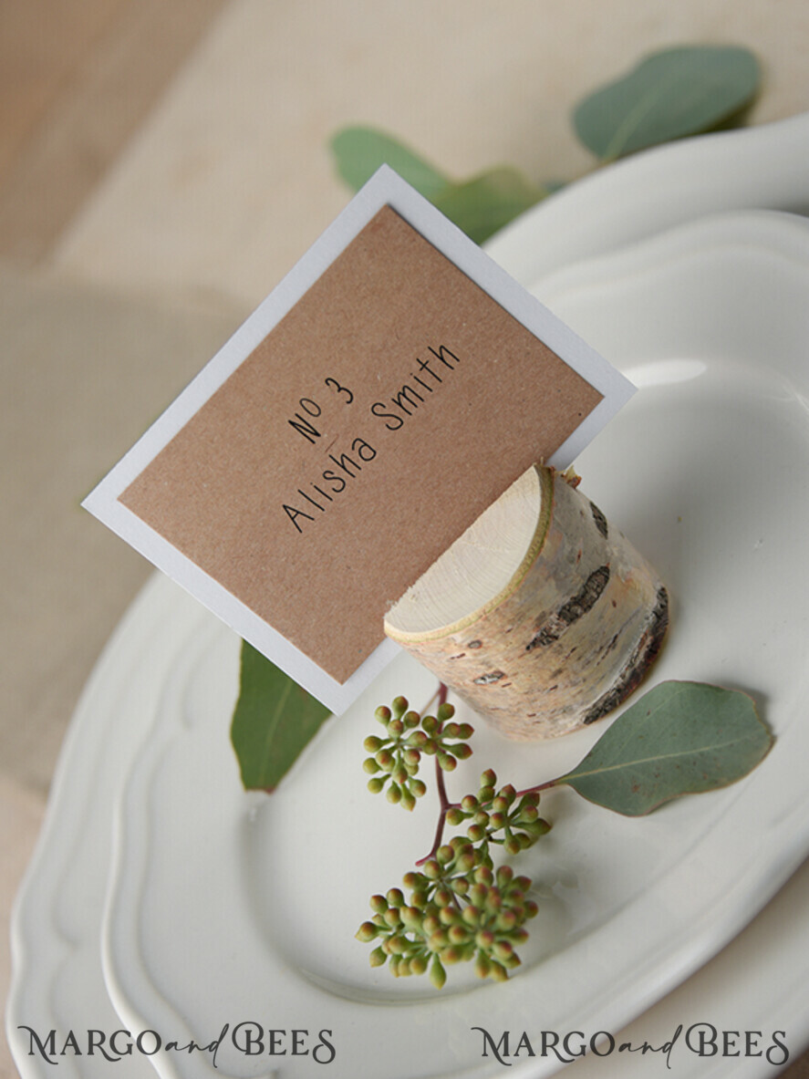 PLACE CARDS / TABLE CARDS rustic and lace Romantic Eco Brown Wedding Place Cards, White Name Place Cards, White and Eco Rustic Wedding Stationery, Elegant Rustic Wedding Place Cards, Editable Wording
