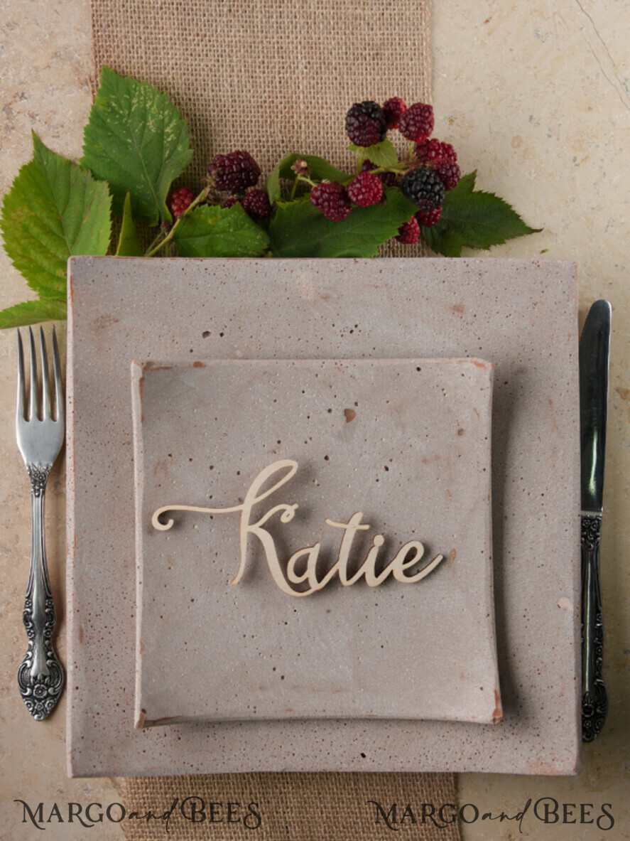 PLACE CARDS / TABLE CARDS Acrylic Gold Clear / Wood 3D Custom Wedding 3D Wood Place Sign, Rustic Name Wooden Escort Sign, Boho Laser Cut Name Sign, Laser Cut Guest Names Wedding Sign, Place Cards For Wedding Guests