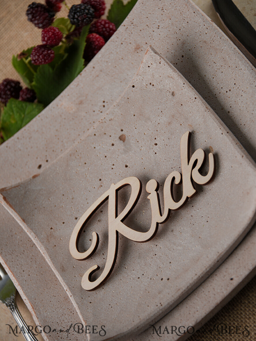 PLACE CARDS / TABLE CARDS Acrylic Gold Clear / Wood 3D Custom Wedding 3D Wood Place Cards, Rustic Name Wooden Escort Cards, Boho Laser Cut Name Cards, Laser Cut Guest Names Wedding Cards, Rustic Wedding Place Card