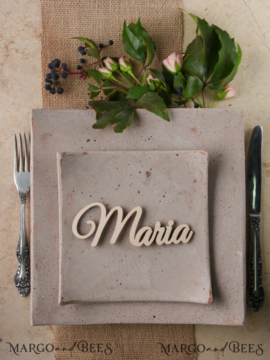 PLACE CARDS / TABLE CARDS Acrylic Gold Clear / Wood 3D Custom Wedding 3D Wood Place Cards, Rustic Name Wooden Escort Cards, Boho Laser Cut Name Cards, Laser Cut Guest Names Wedding Cards, Rustic Wedding Place Card