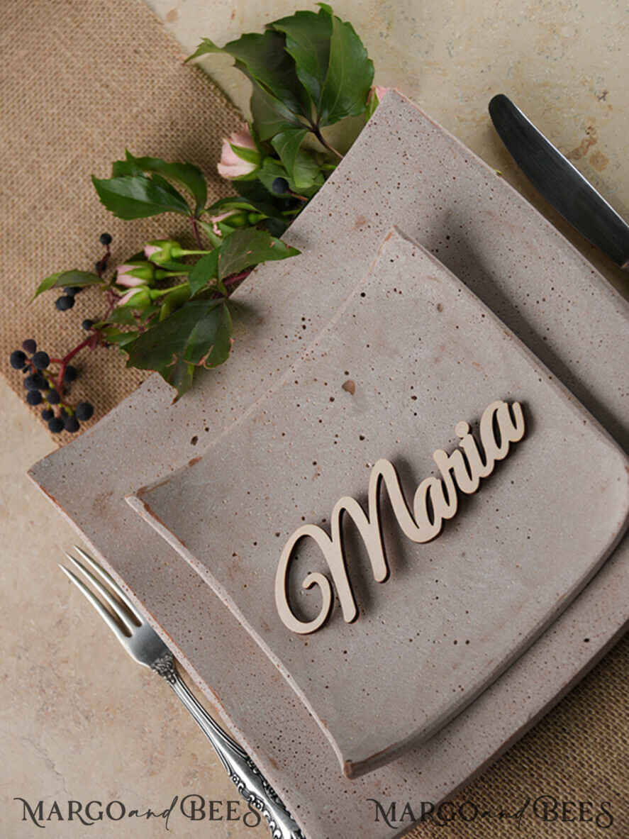PLACE CARDS / TABLE CARDS Acrylic Gold Clear / Wood 3D Custom Wedding 3D Wood Place Cards, Rustic Name Wooden Escort Cards, Boho Laser Cut Name Cards, Laser Cut Guest Names Wedding Cards, Rustic Wedding Place Card