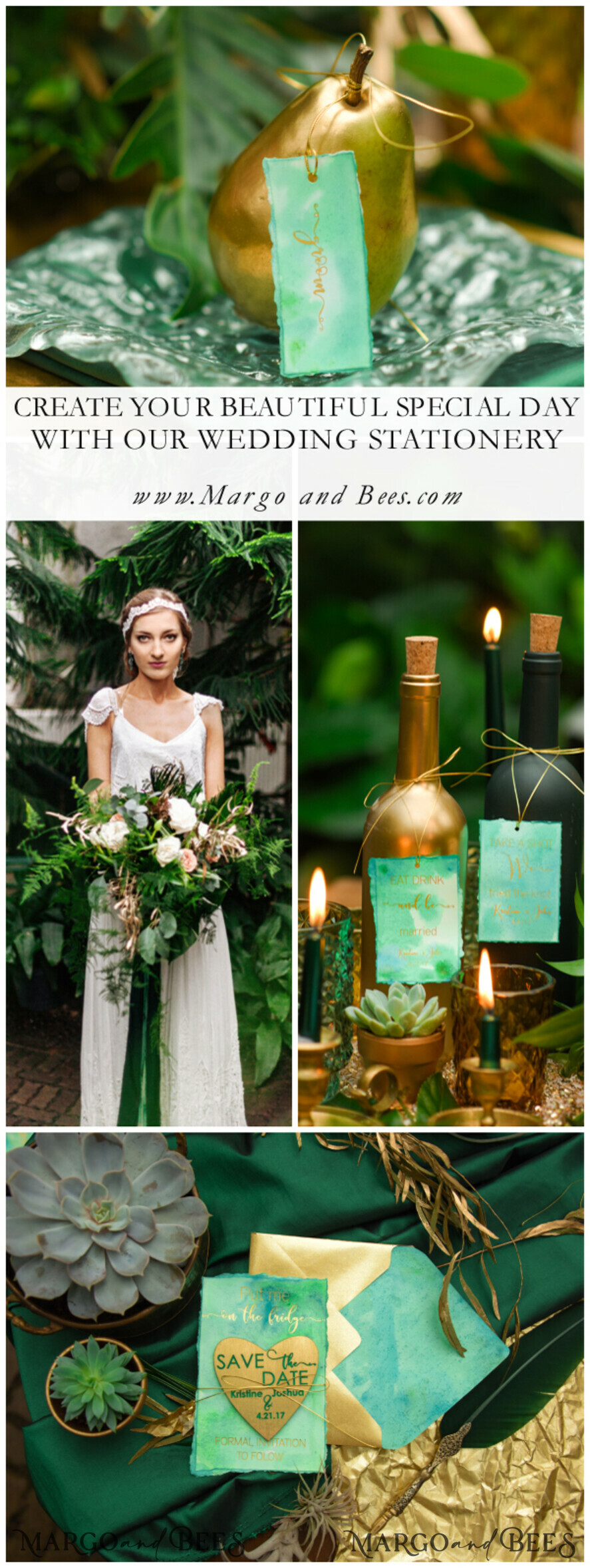 PLACE CARDS / TABLE CARDS Luxury Premium Glitter/ Gold/ Silver/ Rose Gold Minimalistic Green Wedding Place Cards, Romantic Simple Wedding Name Tags with Gold Twine, Unique Wedding Stationery