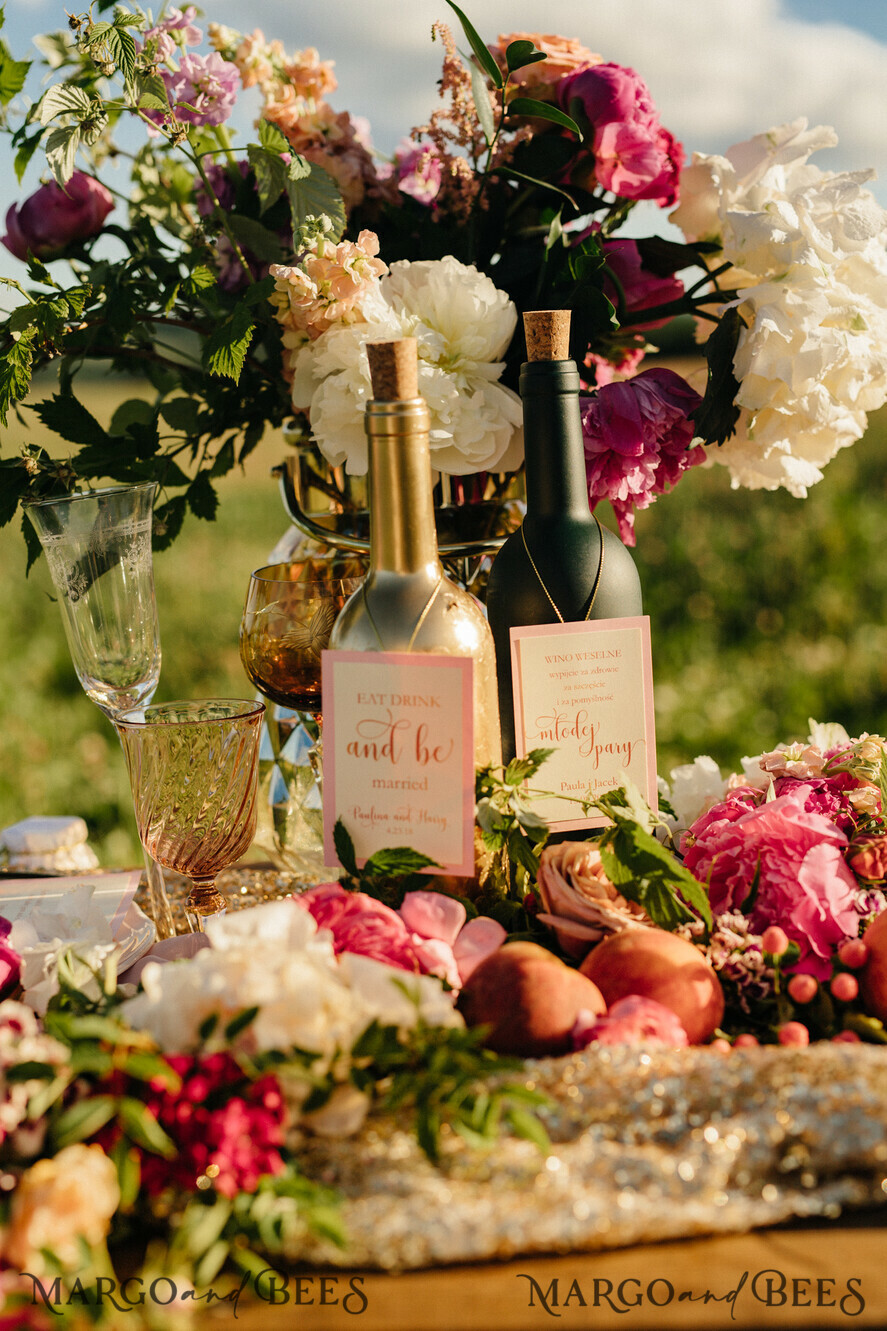 glitter wine label