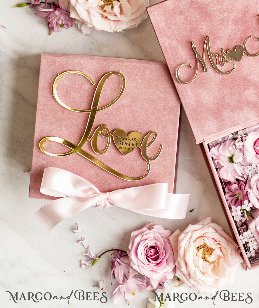 RING BEARER BOXES & PILLOWS Velvet ring box for wedding ceremony Ring Box for Wedding Ceremony 3 rings, Blush Pink Golden velvet Wedding Ring Box for ceremony ceremony velvet, Glamour Wedding Ring Boxes his hers, Luxury Velvet Ring box double Custom Colors