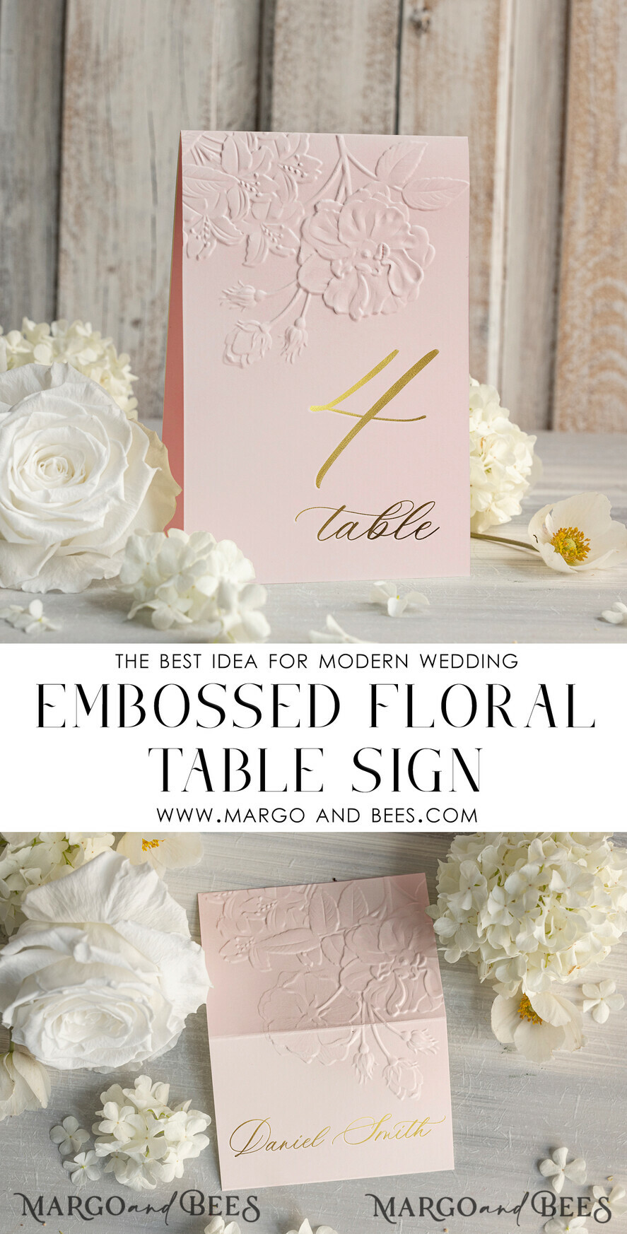 TABLE DECOR SIGNS glitter Elegant Gold Wedding Table Number Card with Embossed Floral Design,blush pink Textured Paper, Folded Tent Style, Classic Font, Luxury Reception Decor